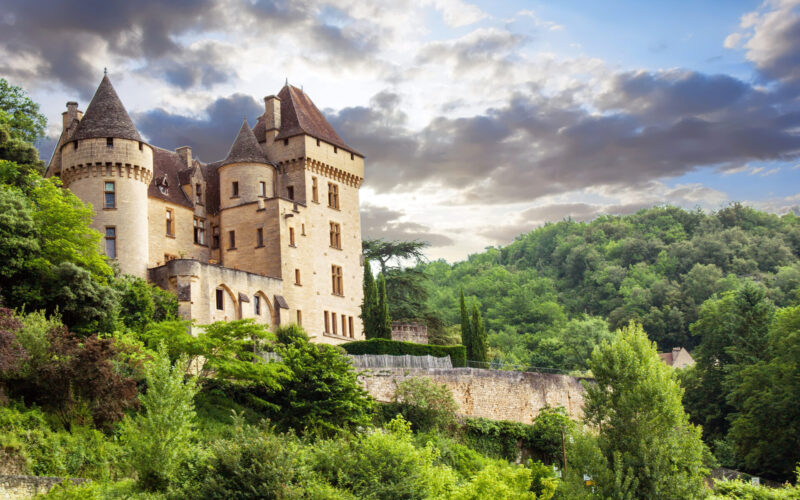 Le château de la Roque Gageac en Dordogne dans le Périgord
